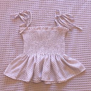SHEIN smocked polka dot tank - size S